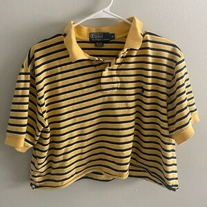polo yellow striped shirt